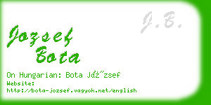 jozsef bota business card